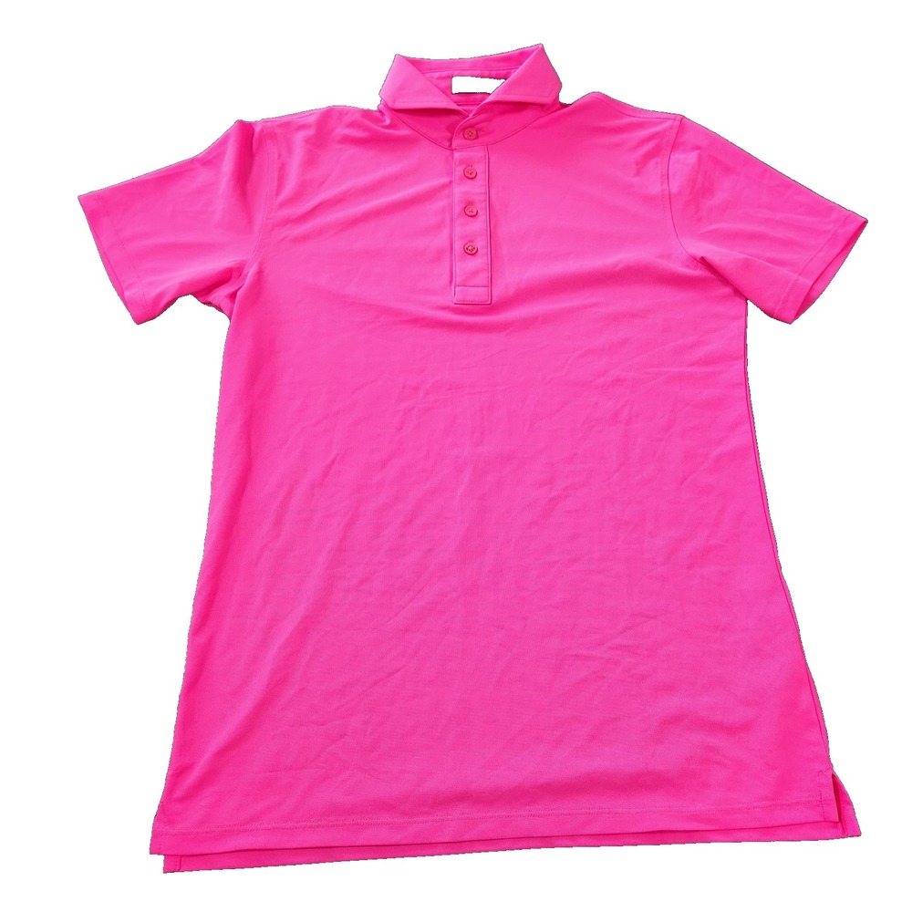 G Force Bright Pink Polo Shirt Mens Size XS Short Sleeve Golf Performance Top